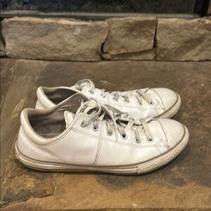 Converse All Star White Leather Shoes